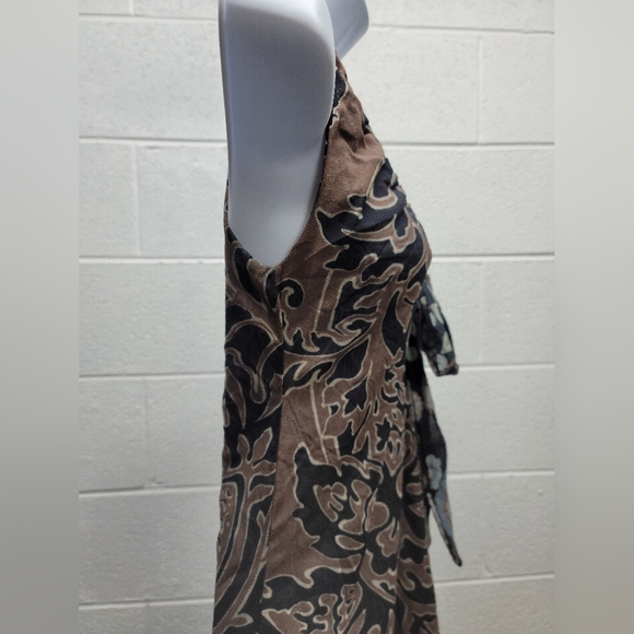 Anthropologie SWEET PEA by STACY FRATI Women's Brown, Cream,  Nylon Dress Size L - Picture 4 of 8